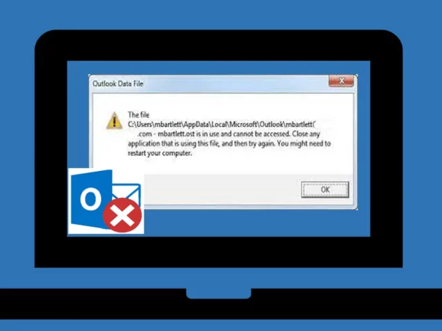 Error Outlook: nombre de archivo OST está en uso y no se puede acceder