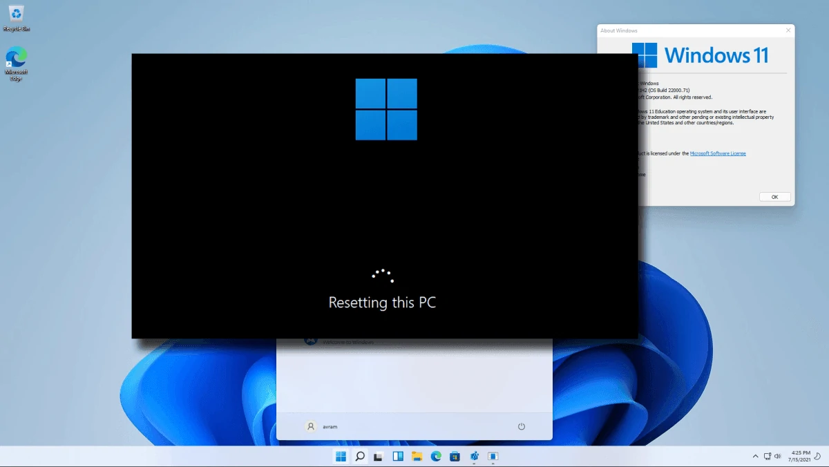 restablecer Windows 11 3