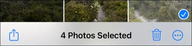 Seleccionar fotos o vídeos en iPhone.