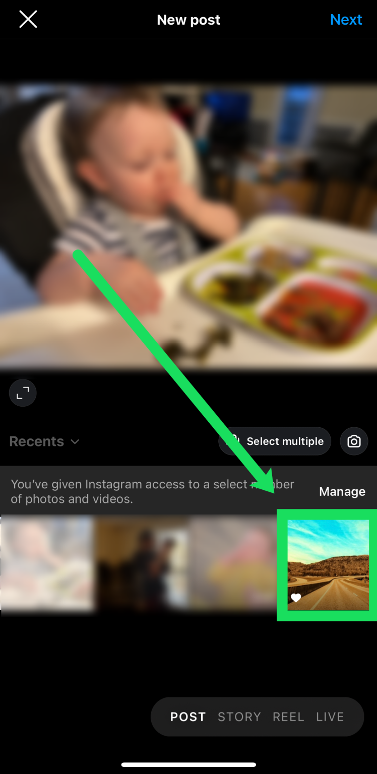 Agregar imágenes o vídeos a tu historia de Instagram.