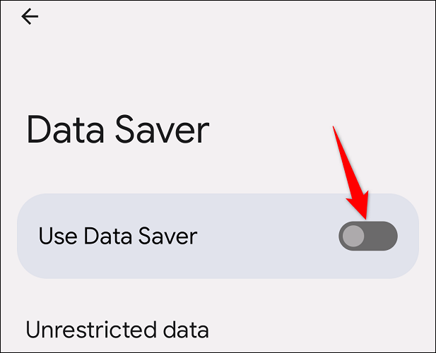 Desactivar ahorro de datos en Pixel