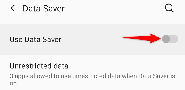 Desactivar ahorro de datos en Android