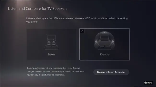 Configurar audio 3D de PS5 para parlantes de TV 