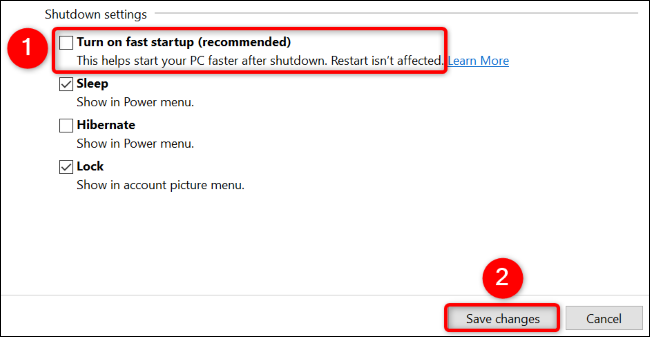Desactivar inicio rápido de Windows.