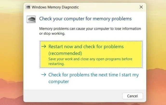problemas en memoria de Windows