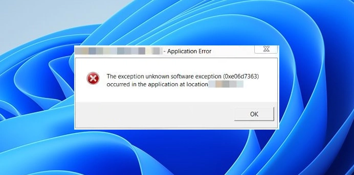 Cómo solucionar error software desconocido 0xe06d7363 windows