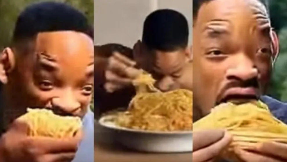 Will Smith comiendo espaguetis