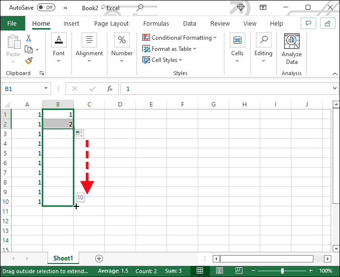autocompletar celdas Excel 3