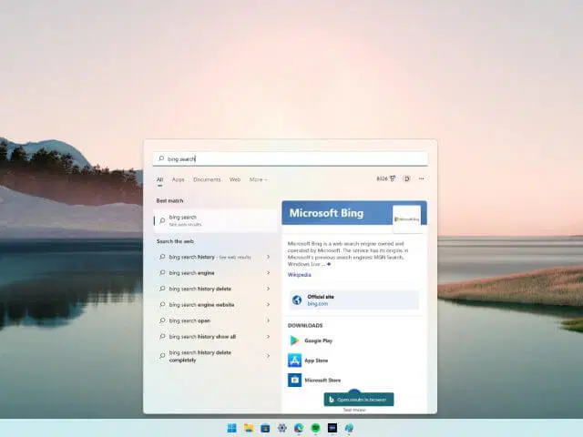 quitar Bing Search Windows 1