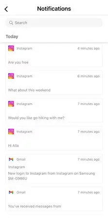 récupérer les messages Instagram