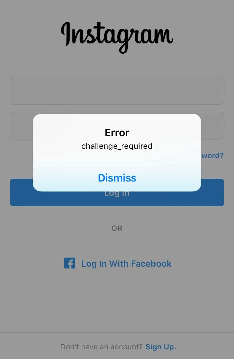 solución error Challenge_Required Instagram 2