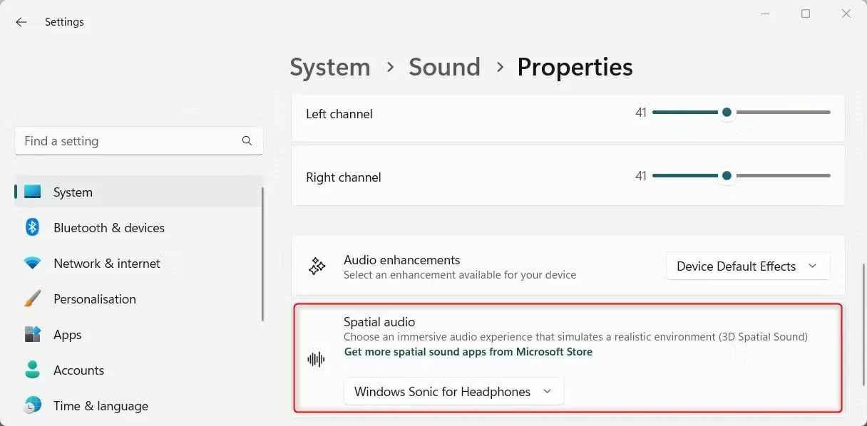 activar audio espacial Windows 2