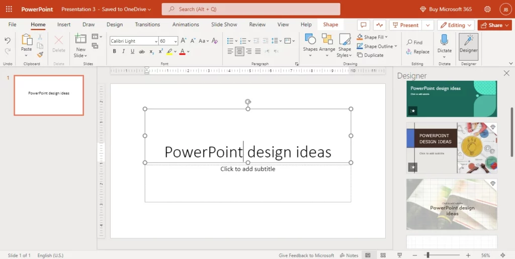 primeros pasos PowerPoint Designer 2