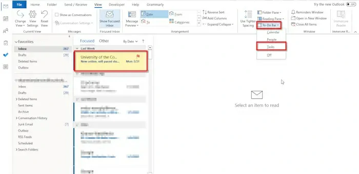anclar correos electrónicos Outlook 3