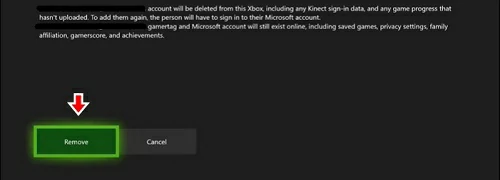 eliminar cuenta Xbox One 3