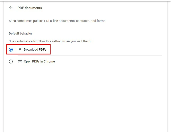 evitar Chrome abra PDF 2