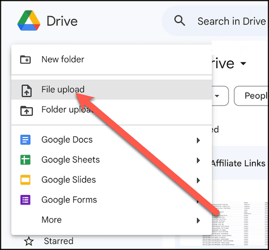 Cargar archivo PDF en Google Drive