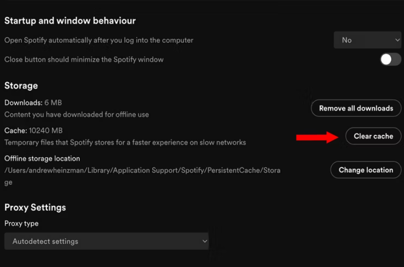 Eliminar caché de Spotify en Windows y macOS