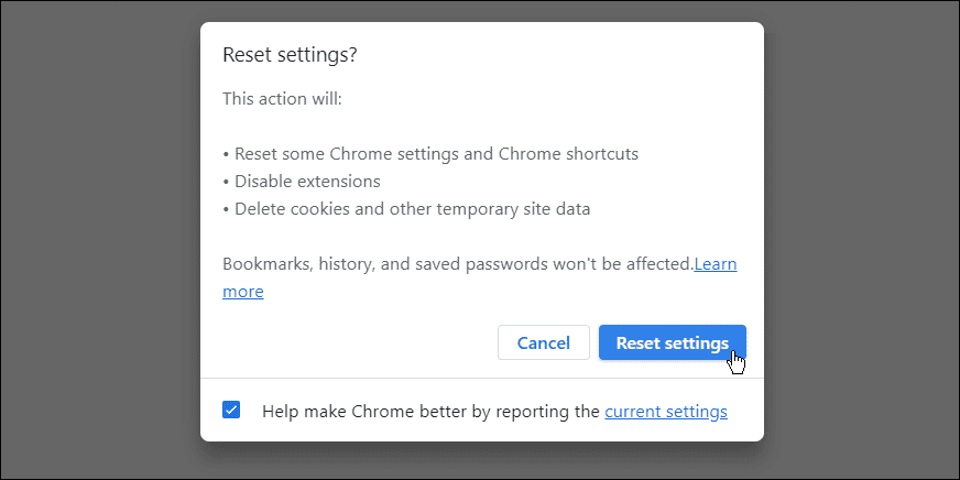 Restablecer Google Chrome a la configuración por defecto
