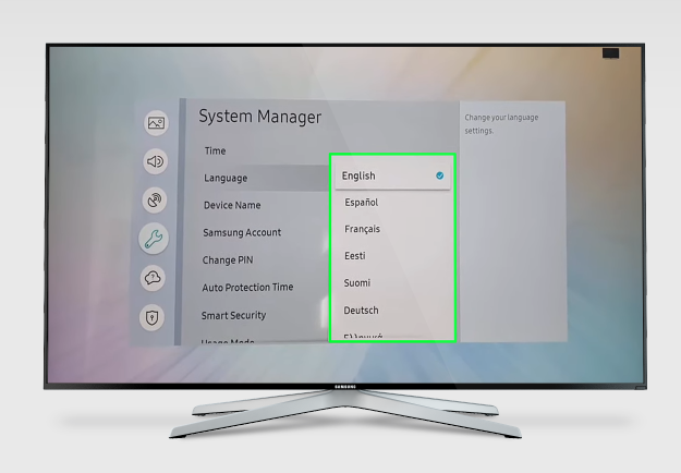 configurar idioma TV Samsung 2
