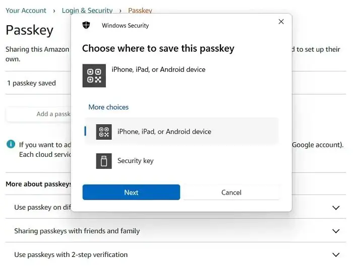 Cómo activar Passkey para mi cuenta de Amazon