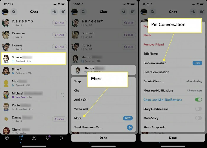 anclar desanclar chats Snapchat 2