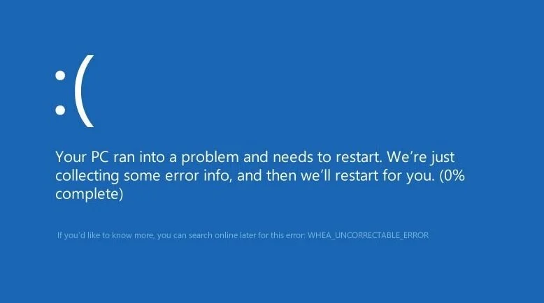solucionar error incorregible WHEA en Windows