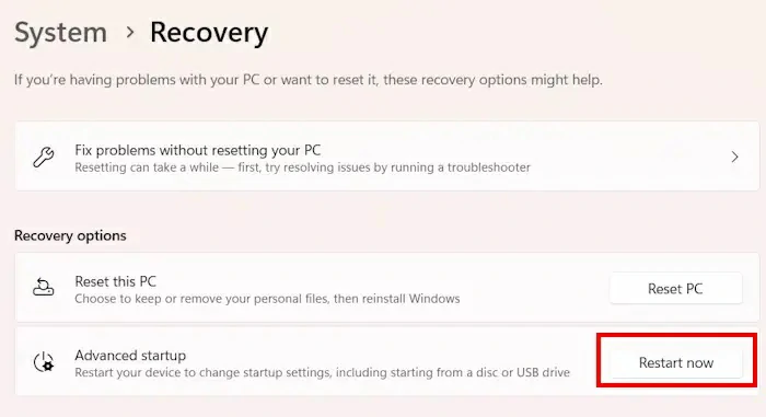 Entorno recuperación Windows no inicia 2