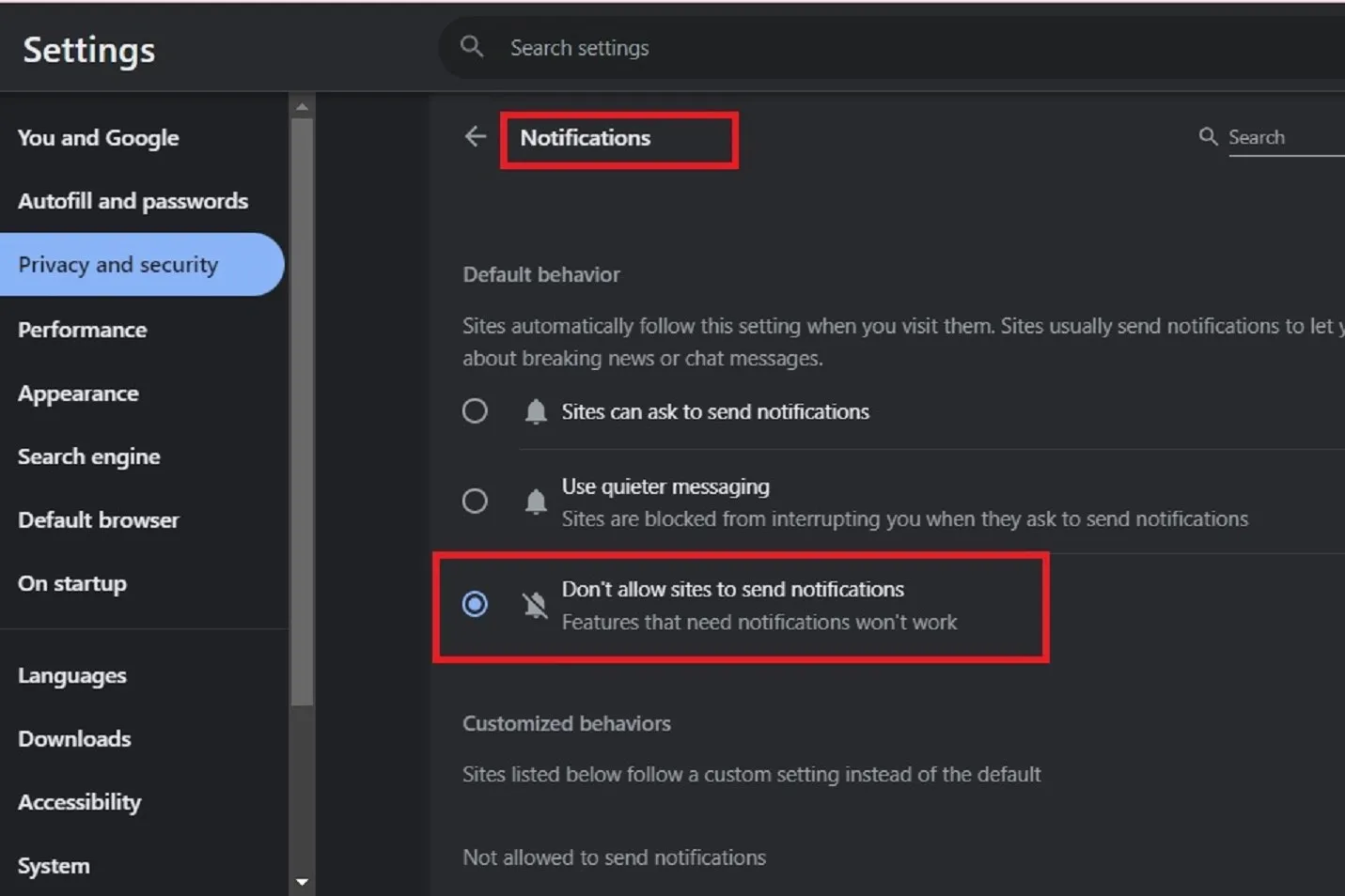 Cómo desactivar o activar las notificaciones de Chrome