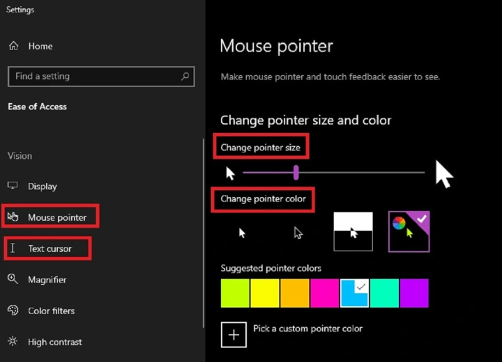 Cambiar el cursor del ratón en Windows 10 y Windows 11