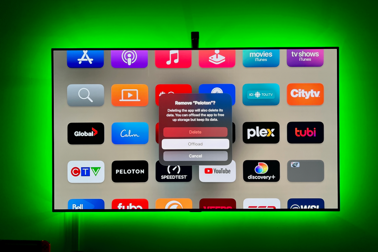 Eliminar aplicaciones no deseadas en un Apple TV