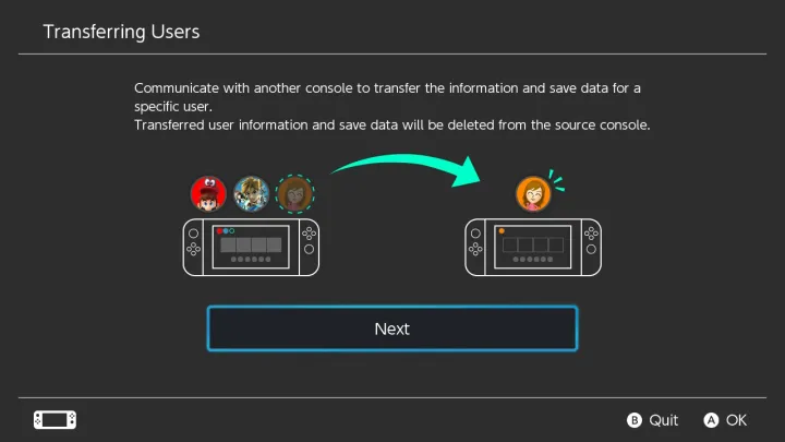 Transferir datos de Nintendo Switch a Switch OLED