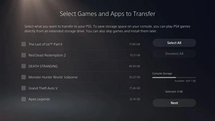 transferir datos PS4 a PS5 3