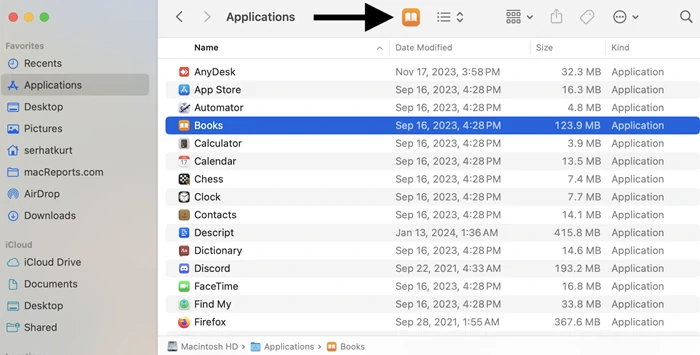 Aplicaciones barra de herramientas Finder Mac 4