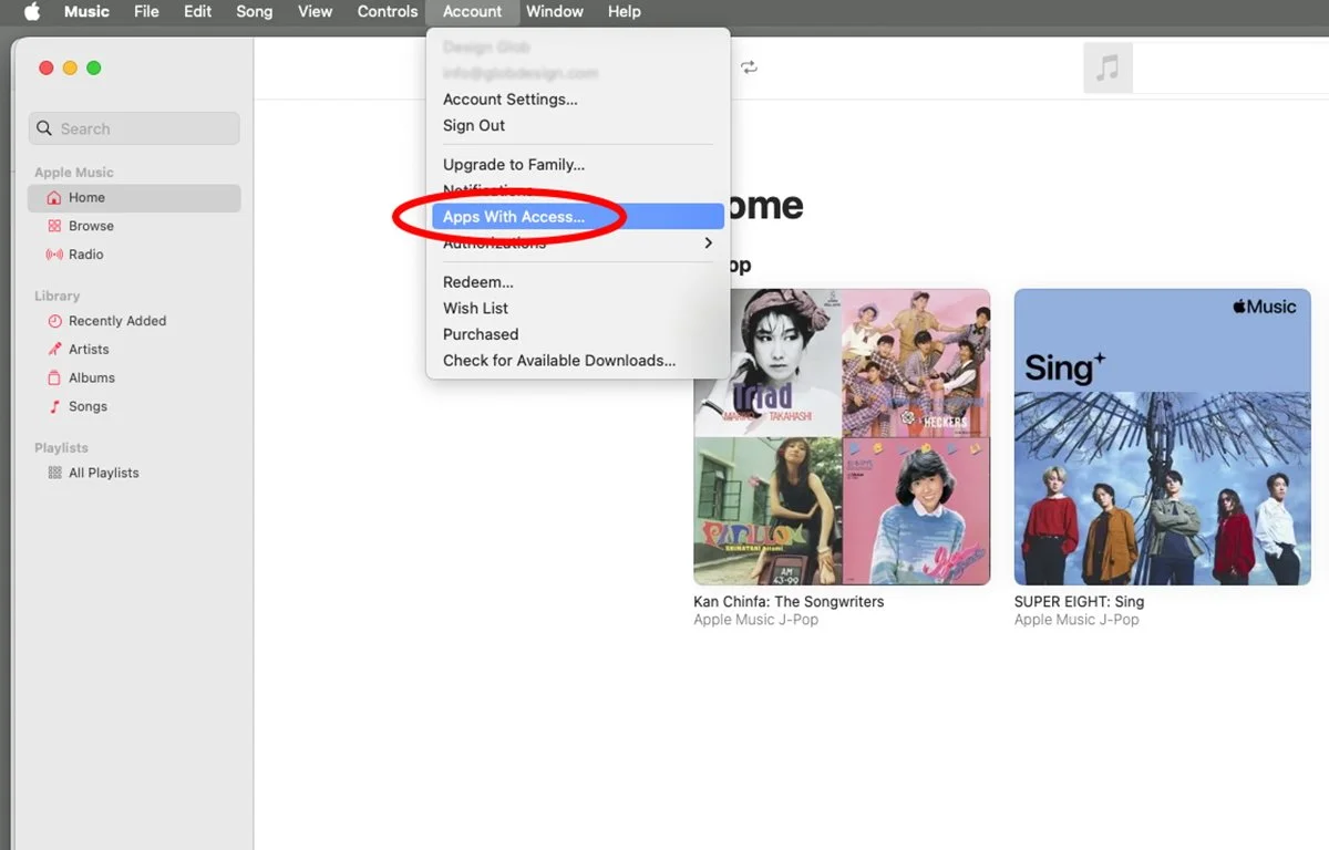 Otorgar acceso a Apple Music a aplicaciones de terceros en macOS