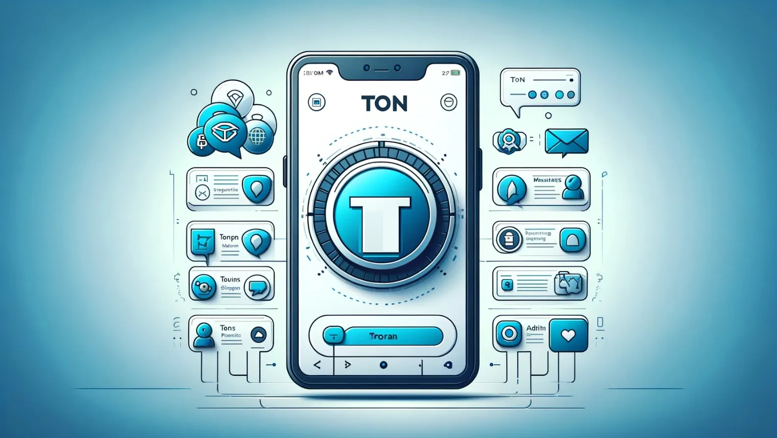 ilustracion con IA de pagos con TON en Telegram