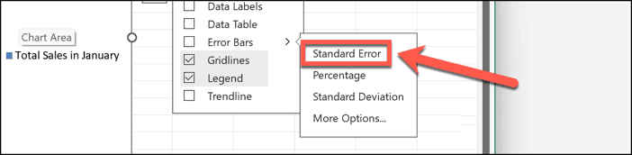 Agregar barras de error en Excel