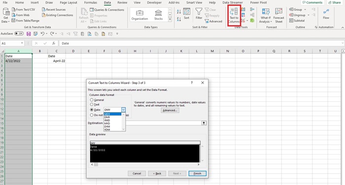 cambiar formato fecha Excel 2