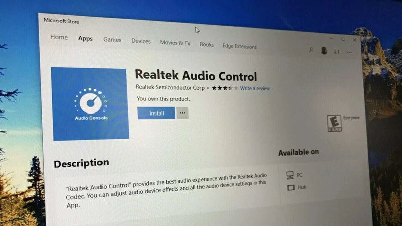 falta la consola de audio Realtek 1