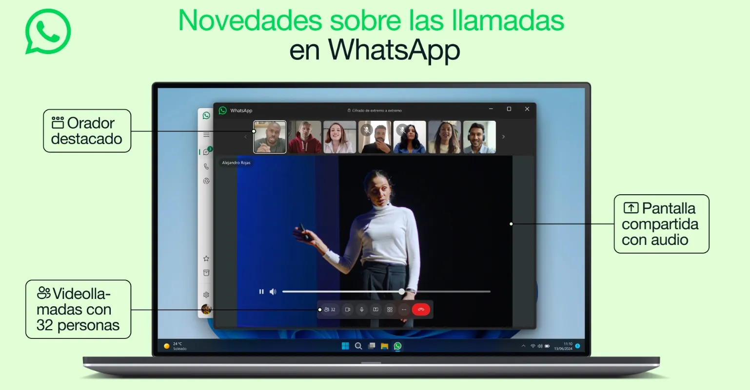 WhatsApp mejora las videollamadas