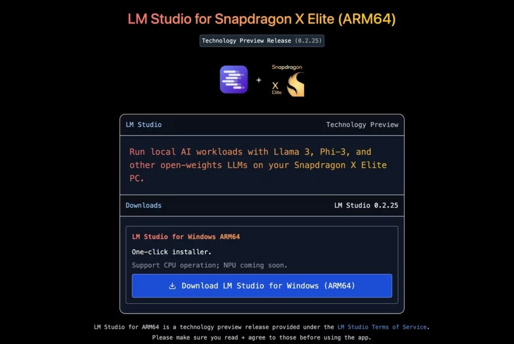 Es posible ejecutar LLM en un PC portátil Snapdragon X Elite con LM Studio