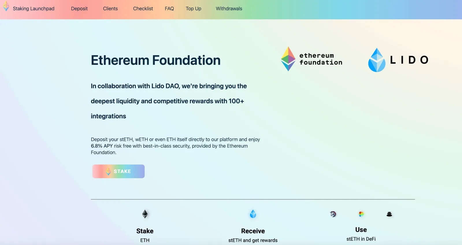 Sitio malicioso de una colaboración falsa entre Ethereum Foundation y Lido Finance