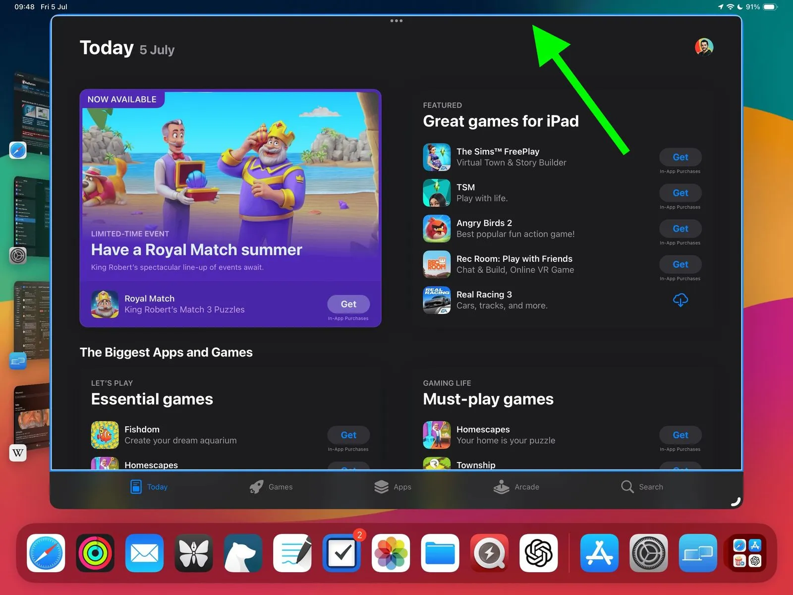 Solución: marcos azules en la pantalla del iPad