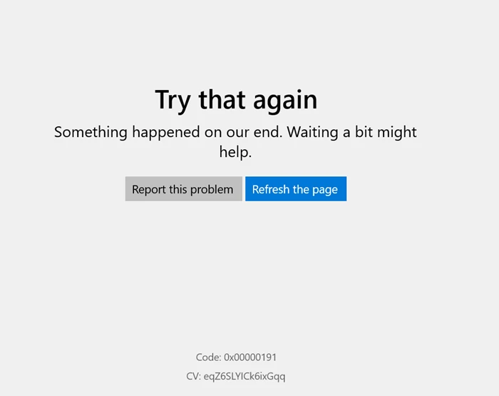 error 0x00000191 de Microsoft Store 2